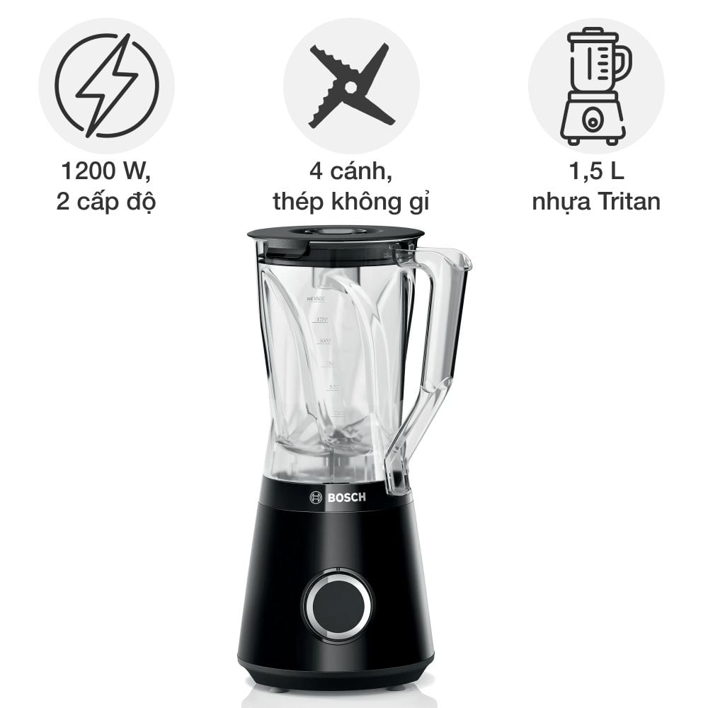 Máy xay sinh tố Bosch MMB6141 VitaPower Series 4