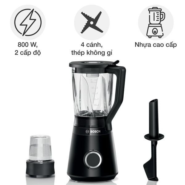 Đồ gia dụng Bosch MMB6176B Máy xay sinh tố Series 4 VitaPower
