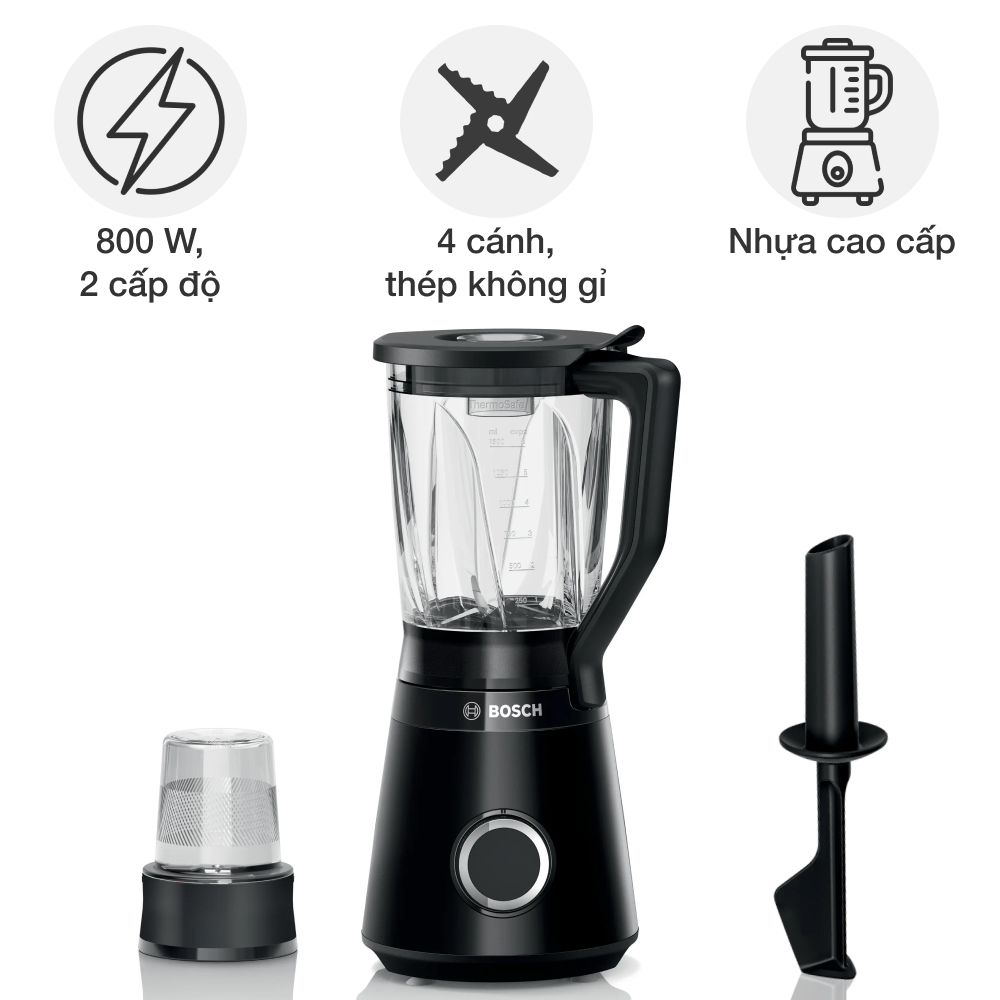 Máy xay sinh tố Bosch MMB6176B Series 4 VitaPower