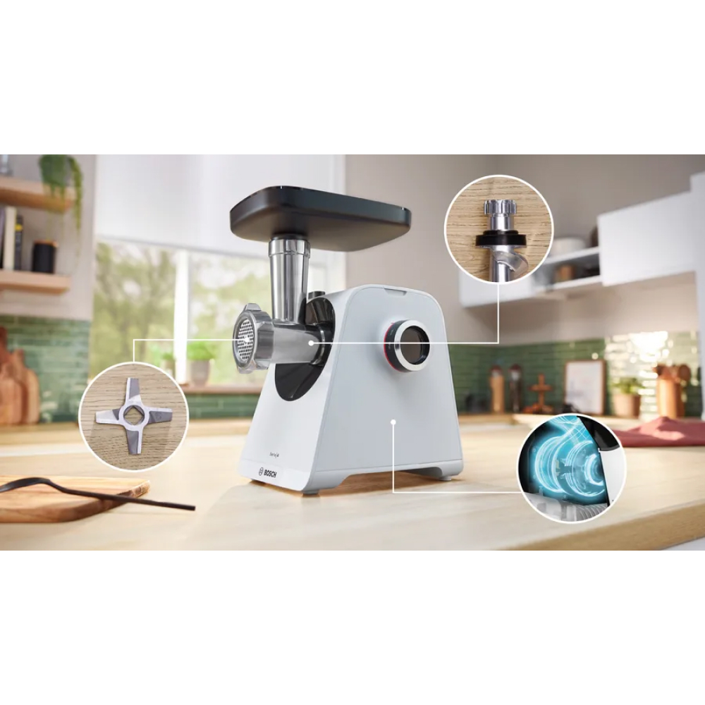 Đồ gia dụng Bosch MFWS420W Máy xay thịt Series 4 MultiPower trong không gian sống