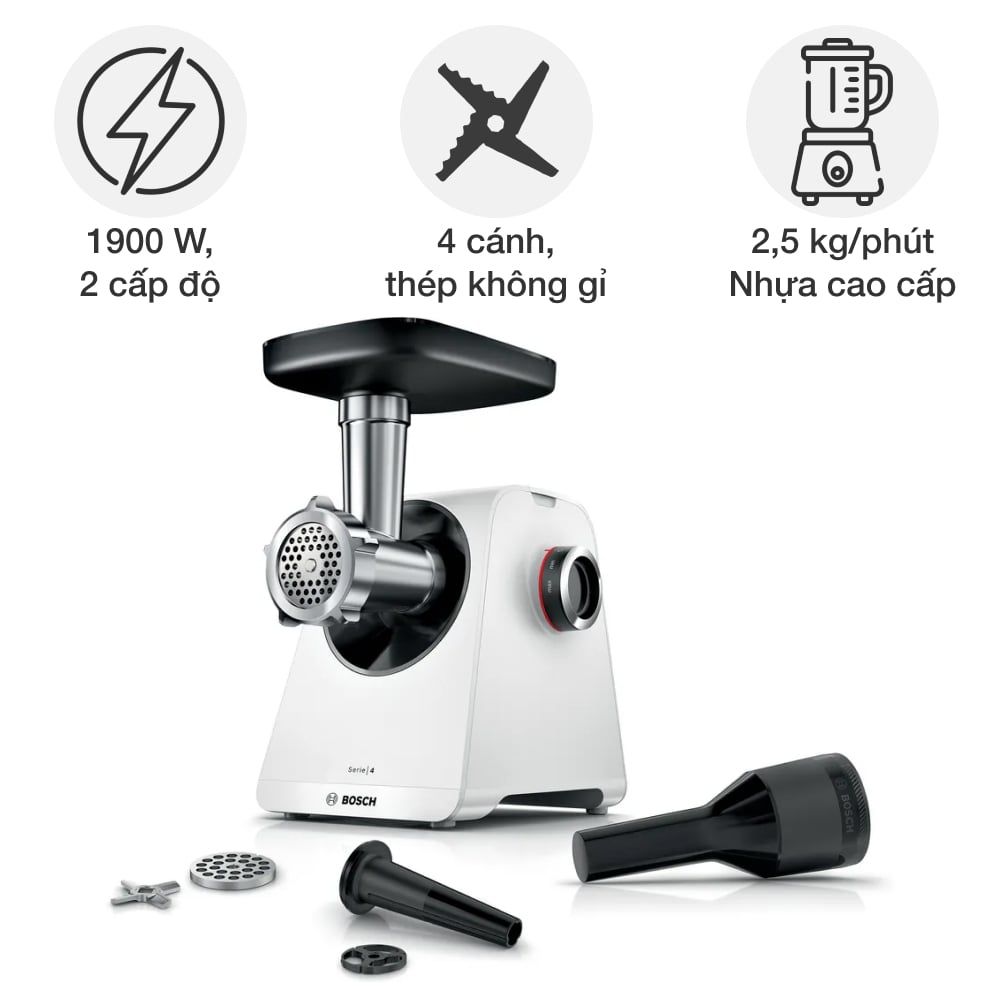 Máy xay thịt Bosch MFWS420W Series 4 MultiPower