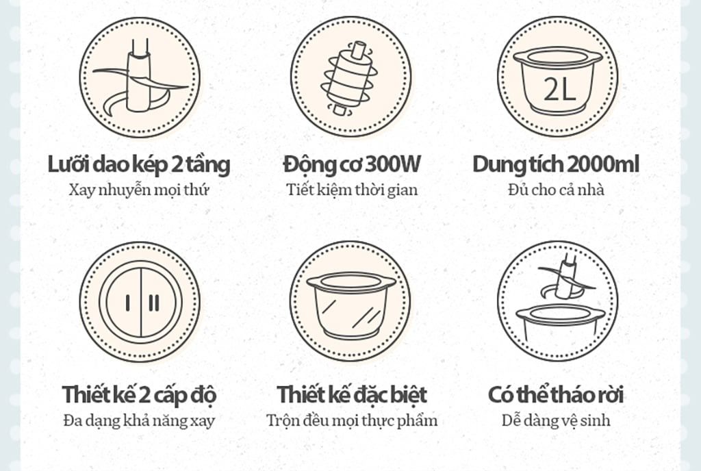 Máy xay thực phẩm đa năng Bear QSJ-B03Y7 – ảnh 5