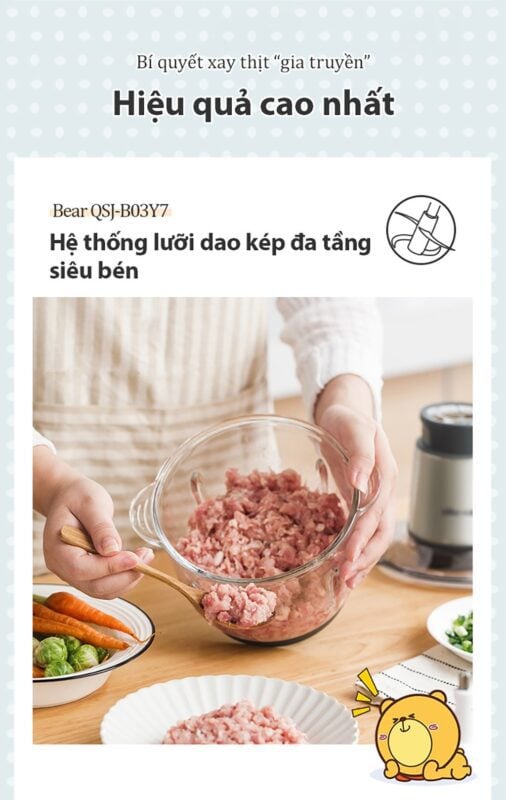 Máy xay thực phẩm đa năng Bear QSJ-B03Y7 – ảnh 7