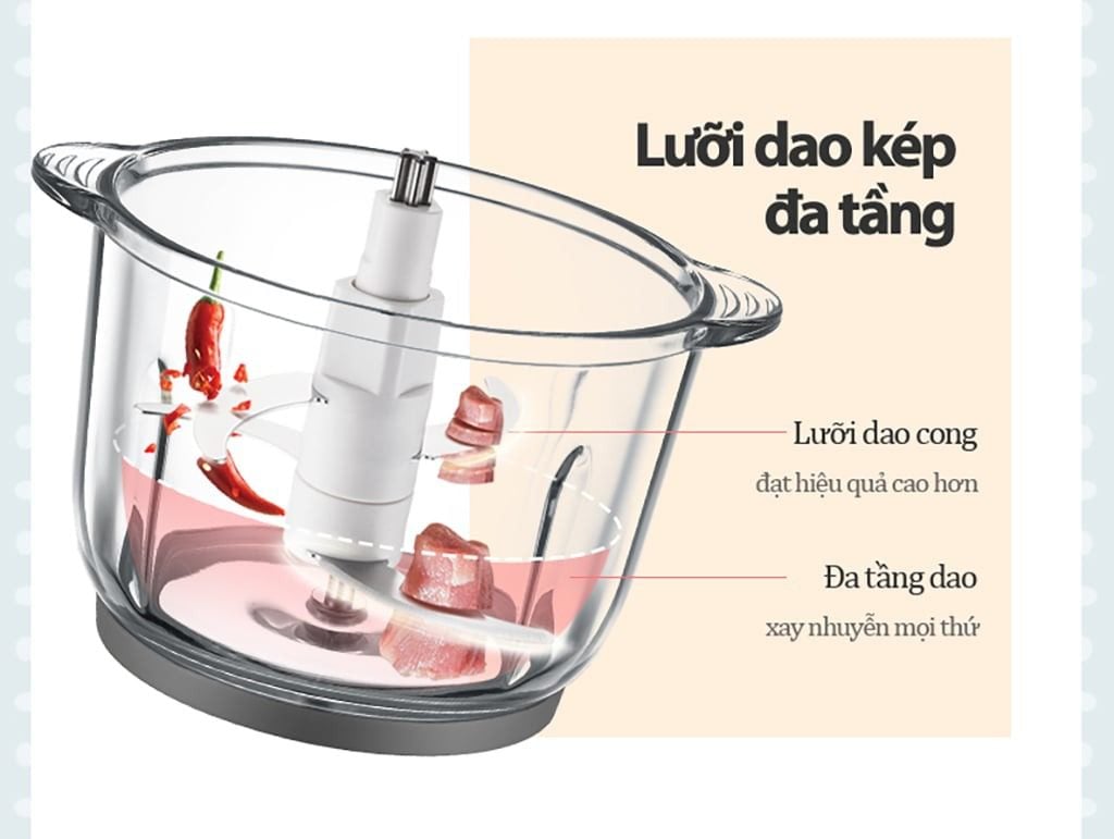 Máy xay thực phẩm đa năng Bear QSJ-B03Y7 – ảnh 8