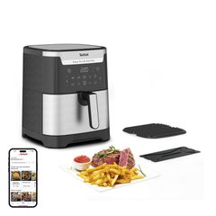 Nồi chiên không dầu Tefal 2in1 EY801D15 - 6.5L - Inox - Điện tử ảnh 2