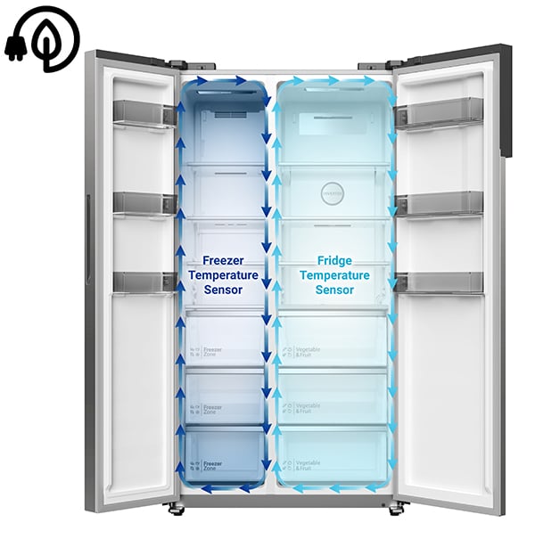 Tủ lạnh Hitachi HRSN9552DDXVN Inverter 525 lít Side by Side Đen Inox – ảnh 4