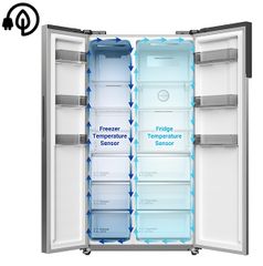 Tủ lạnh Hitachi Inverter 525 lít Side by Side HRSN9552DDXVN Đen Inox ảnh 4