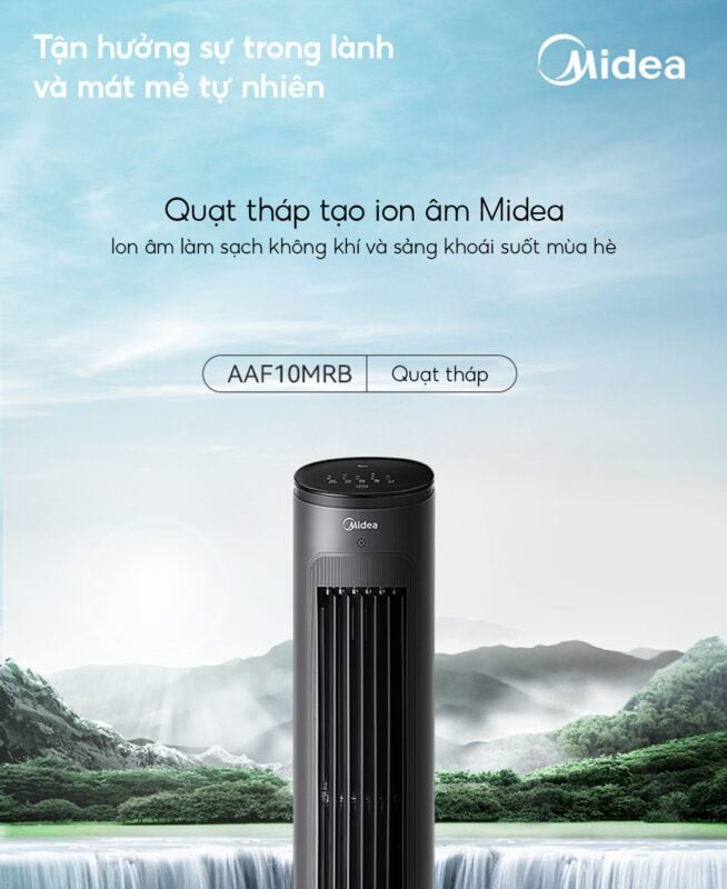 Quạt tháp Midea AAF10MRB quạt tháp, quạt hơi nước – ảnh 7