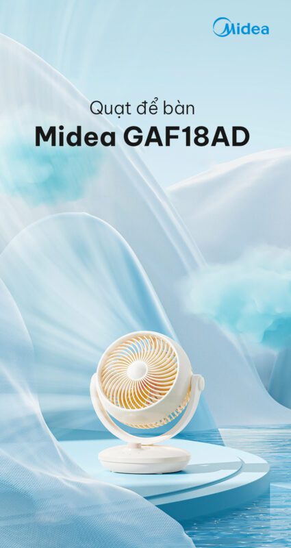 Quạt Midea GAF18AD quạt mini để bàn – ảnh 7