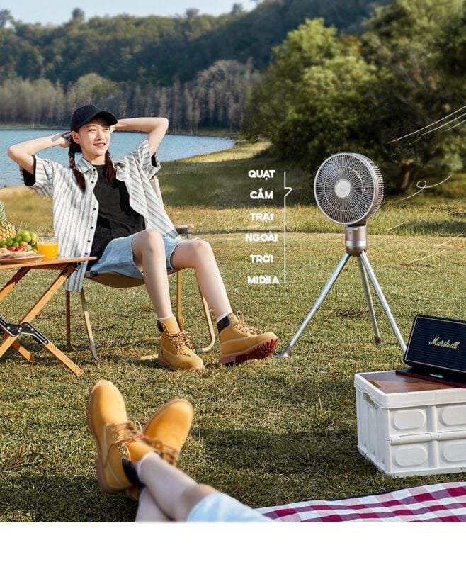 Quạt Midea GDG20LY quạt tích điện cắm trại ngoài trời – ảnh 7