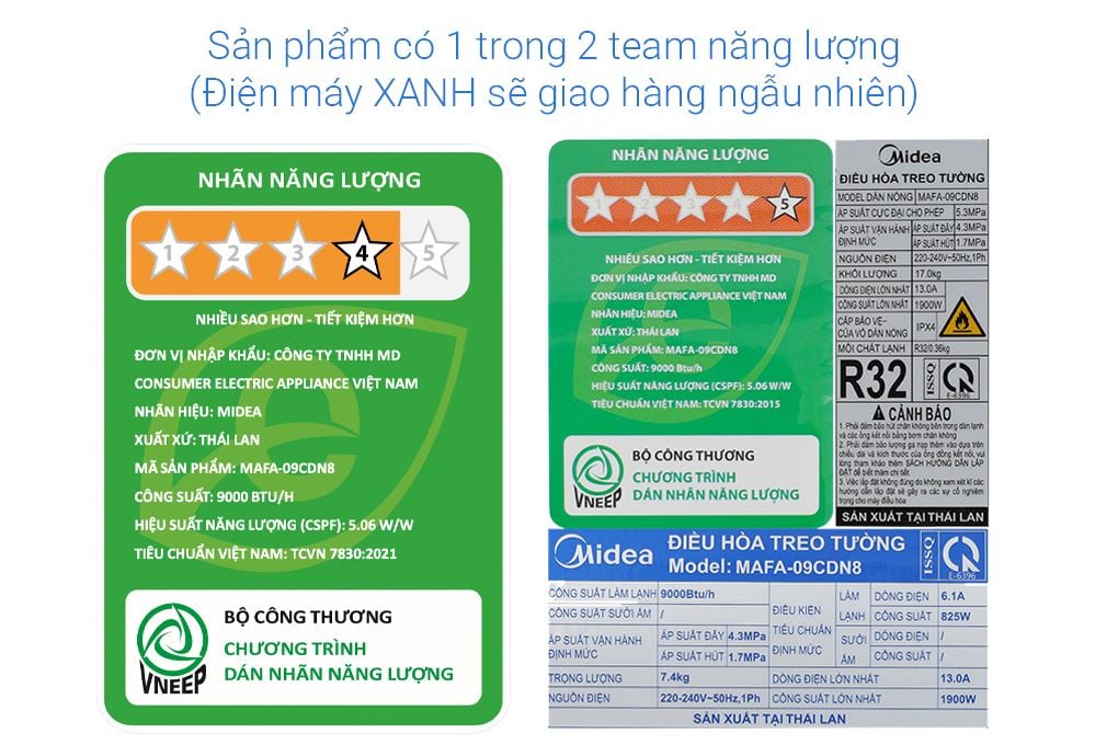 Thiết kế Midea MAFA-09CDN8