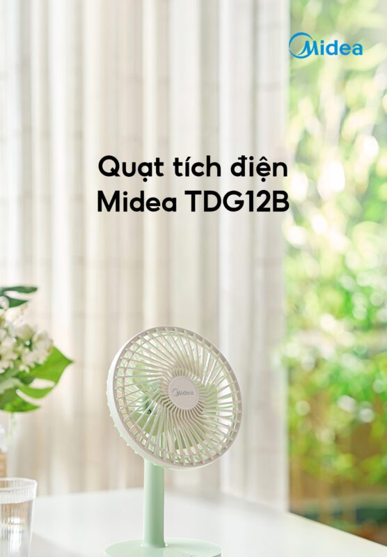 Quạt Midea TDG12B quạt tích điện để bàn – ảnh 7