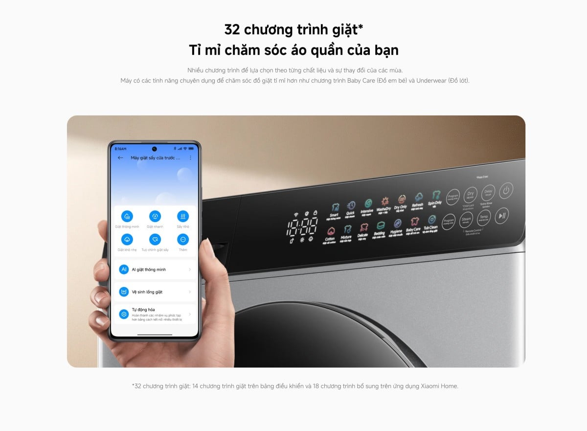 Máy giặt Xiaomi Mijia Front Load Washer Dryer giặt 10,5kg sấy 7kg – ảnh 7