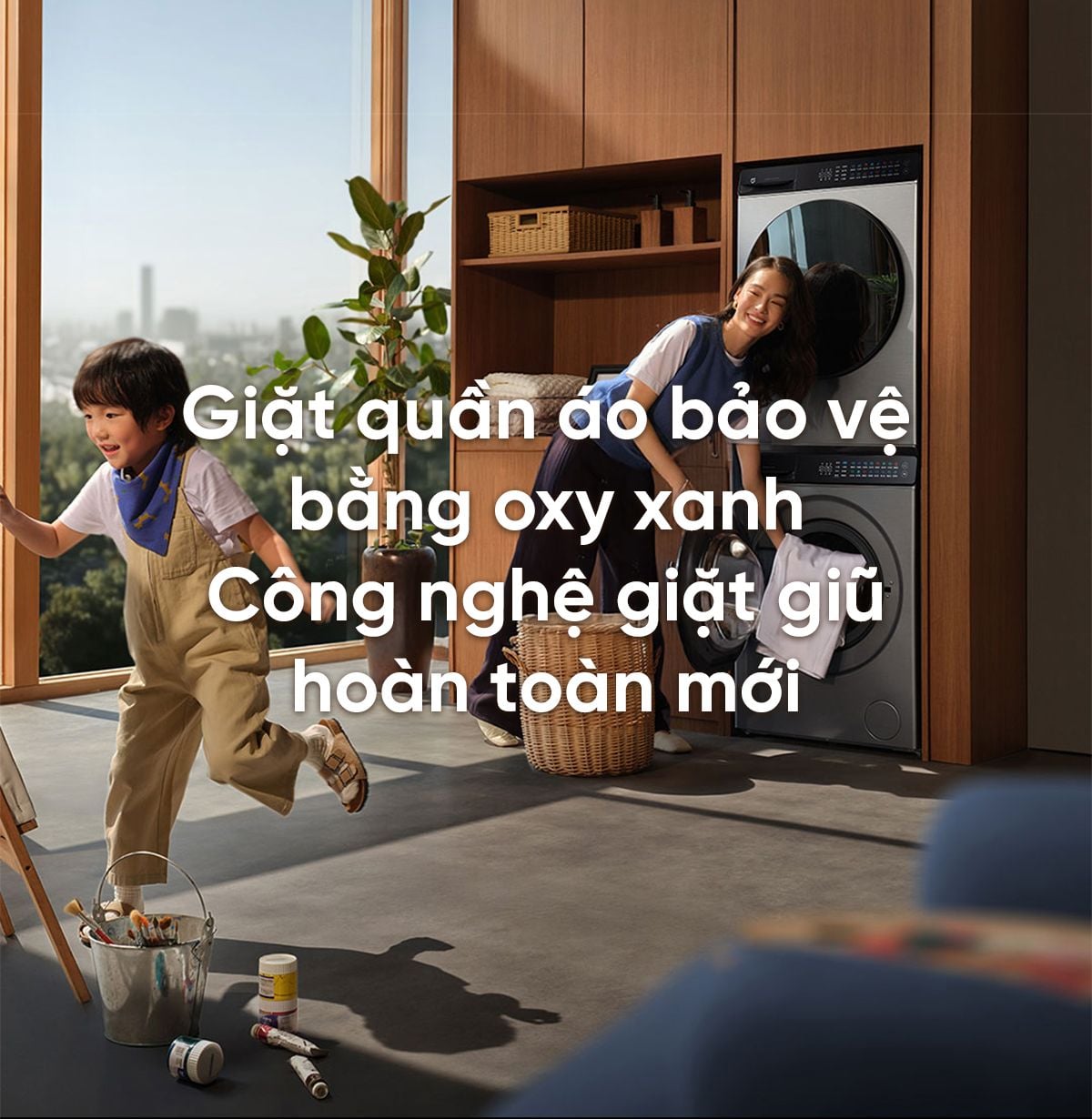 Combo giặt sấy Mijia Pro Blue Oxygen giặt sấy bơm nhiệt 10kg+10kg – ảnh 5