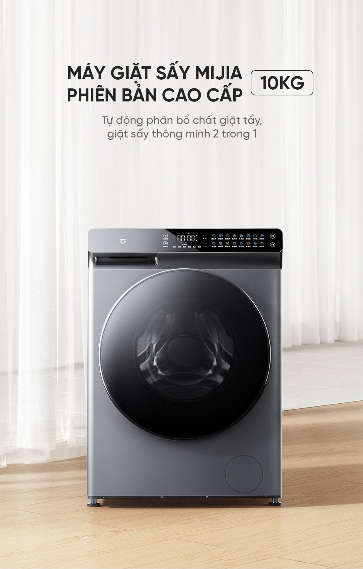 Máy giặt sấy Xiaomi Mijia MJ203 giặt 10kg, sấy 7kg – ảnh 3