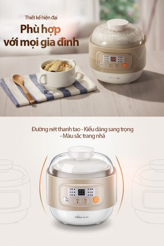 Nồi nấu chậm Bear DDZ-A08D1 – ảnh 2