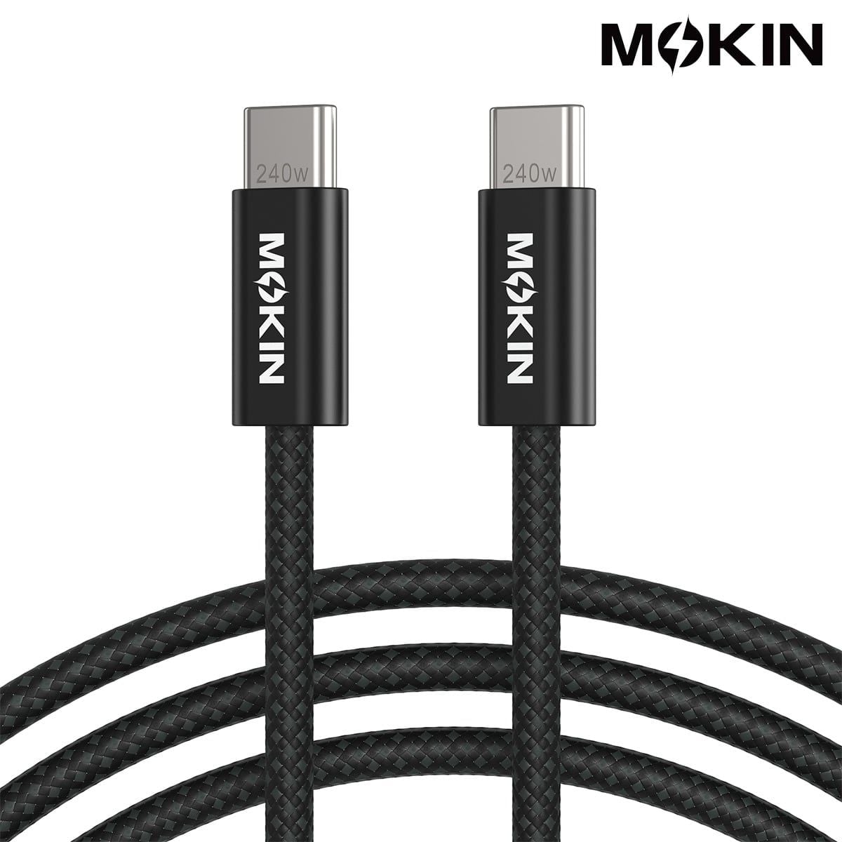 Cáp Sạc Nhanh Mokin Type C to Type C 240W Dài 2m Siêu Bền