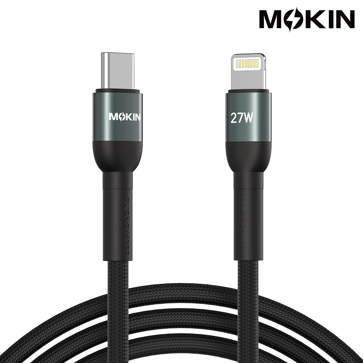 Cáp Sạc Nhanh Mokin Type C to Lightning 27W