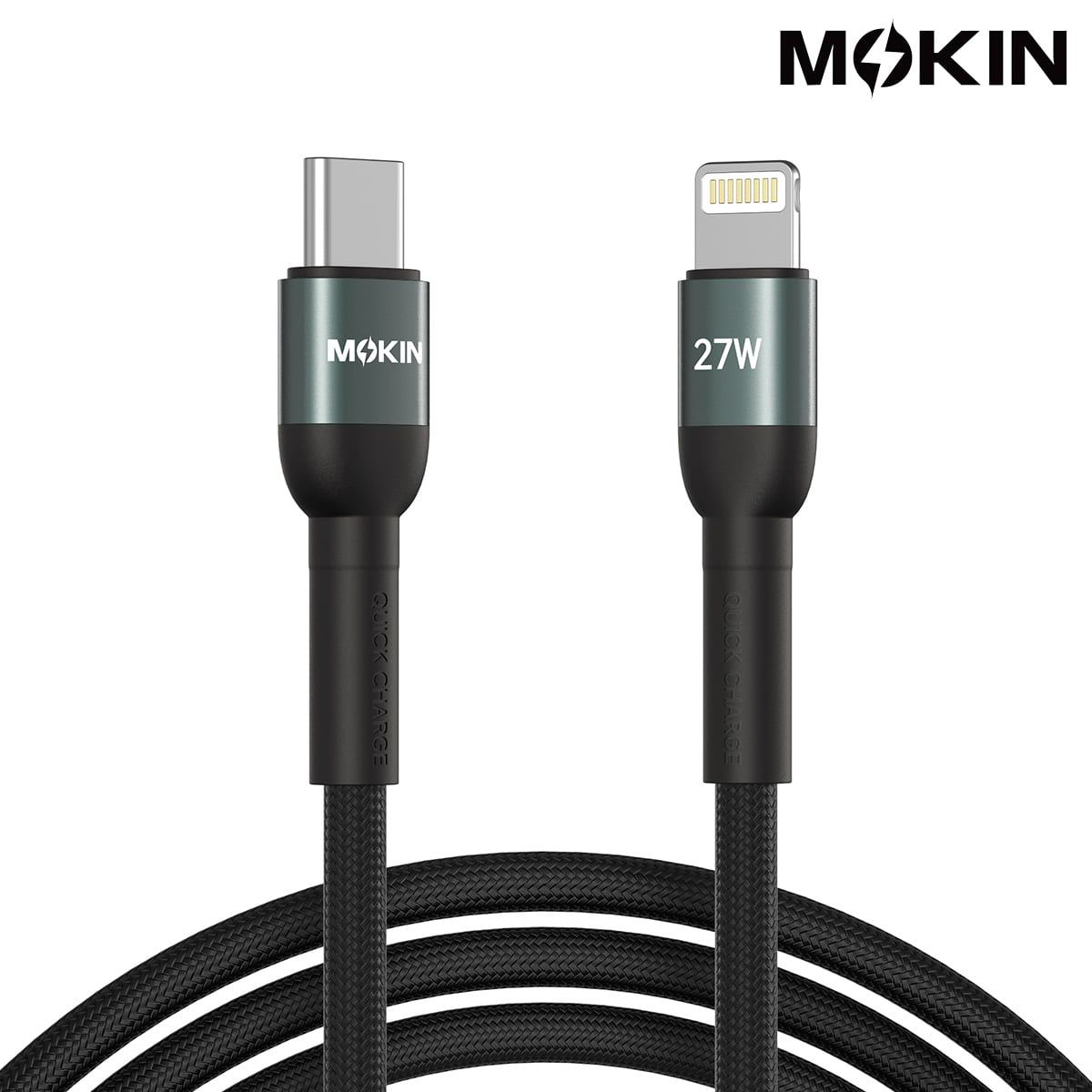 Cáp Sạc Nhanh Mokin Type C to Lightning 27W