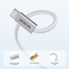 Cáp Sạc Nhanh Mokin Type C to Type C 240W Dài 2m Siêu Bền ảnh 6
