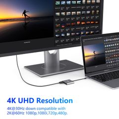 Hub chuyển đổi Mokin USB-C 3-in-1 Xám (MOUC1901) ảnh 4
