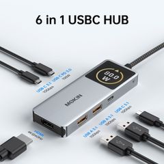Hub chuyển đổi Mokin MOUC6602 USB-C 6-in-1 Màn Hình Hiển Thị ảnh 2
