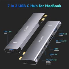 Hub chuyển đổi Mokin USB-C 7-in-2 Dành Cho MacBook (MOMUC2206) ảnh 2