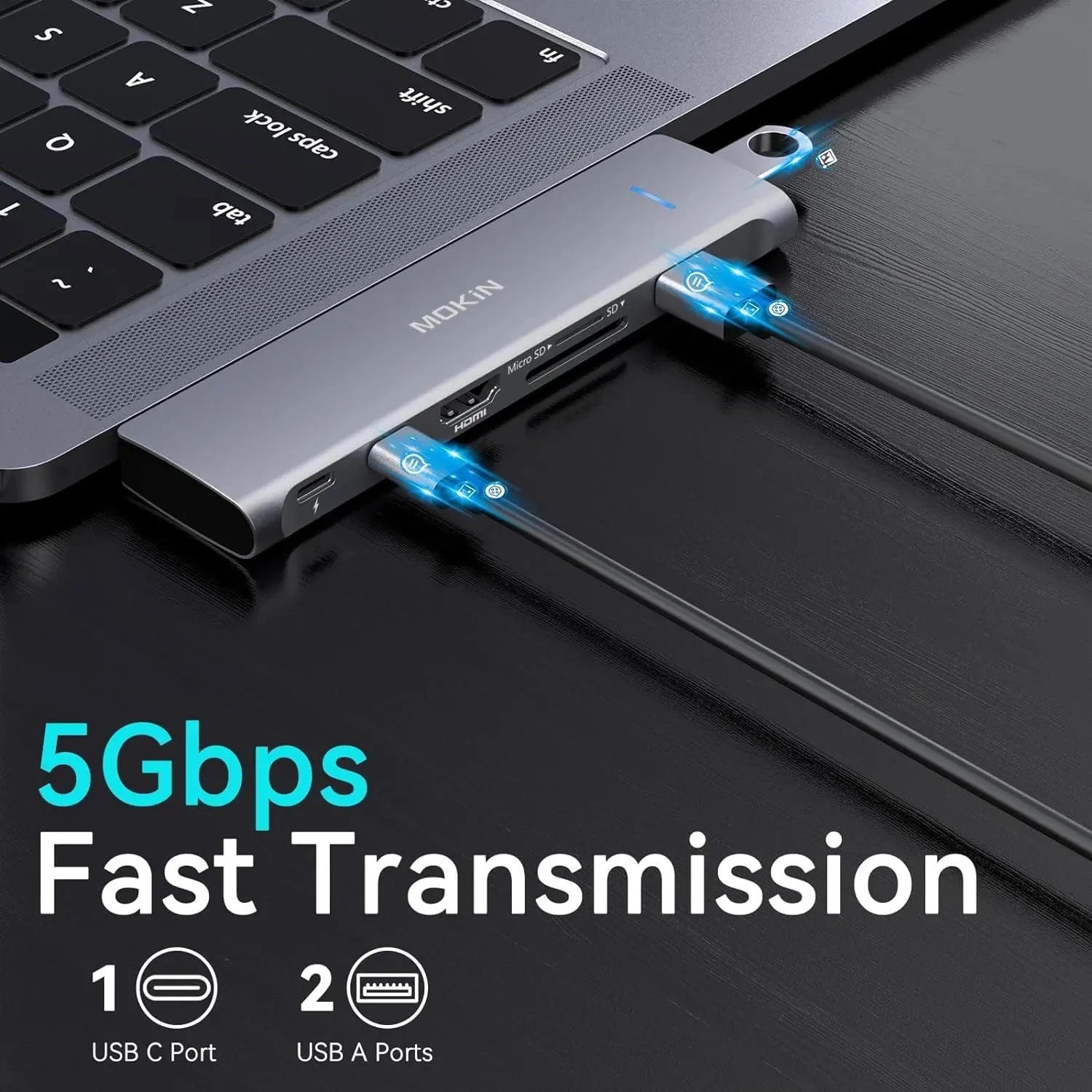 Hub chuyển đổi Mokin USB-C 7-in-2 Dành Cho MacBook (MOMUC2206) – ảnh 4