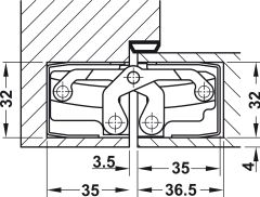 Bản lề âm TE 540 3D, đen Hafele 924.17.237 ảnh 3
