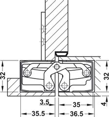 Bản lề âm TE 540 3D, đen Hafele 924.17.237 ảnh 4