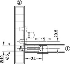 Chốt Nối Nhỏ Ren 8.5mm Hafele 262.28.615 ảnh 3