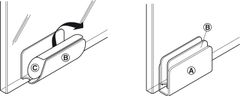 Bas cho chấn cửa NAM châm 40x24mm,KL Hafele 245.66.311 ảnh 3