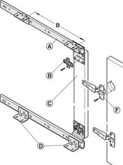 Bộ của lùa pivot DOOR 600mm Hafele 408.07.609 ảnh 5