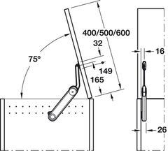Tay nâng rương MAXI UP 3675H Hafele 373.85.702 ảnh 4