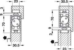 Thiết Bị Đóng Cửa Tự Động 60Kg DCL31 Hafele 931.84.019 ảnh 3