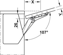 Bộ Tay Nâng Free Flap 3.15 Hafele 493.05.861 ảnh 4