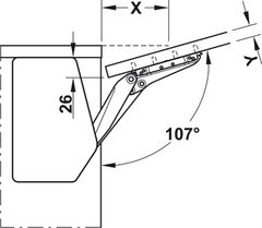 Bộ Tay Nâng Free Flap 3.15 Hafele 493.05.851 ảnh 4