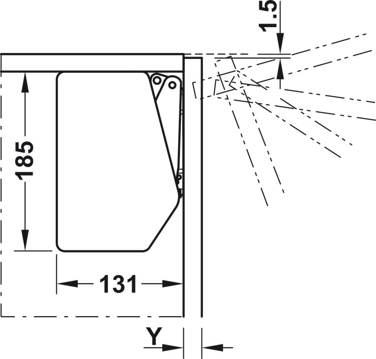 Bộ Tay Nâng Free Flap 3.15 Hafele 493.05.852 - Bên trong một bộ tay nâng tủ Bộ Tay Nâng Free Flap 3.15 Hafele 493.05.852 - Bên trong một bộ tay nâng tủ