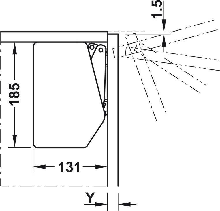 Bộ Tay Nâng Free Flap 3.15 Hafele 493.05.862 - Bên trong một bộ tay nâng tủ Bộ Tay Nâng Free Flap 3.15 Hafele 493.05.862 - Bên trong một bộ tay nâng tủ