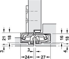 Architectural hinge alu.stainl.st.design Hafele 924.18.904 ảnh 2