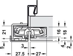 Architectural hinge alu.stainl.st.design Hafele 924.18.904 ảnh 3