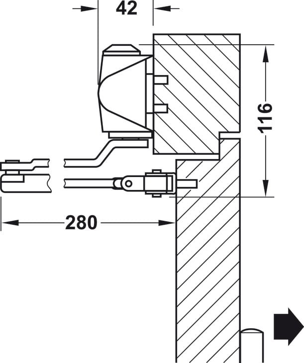 Thiết Bị Đóng Cửa Tự Động 60Kg Hafele 931.84.229 - Chất liệu và hoàn thiện của Hafele 931.84.229 Thiết Bị Đóng Cửa Tự Động 60Kg Hafele 931.84.229 - Chất liệu và hoàn thiện của Hafele 931.84.229