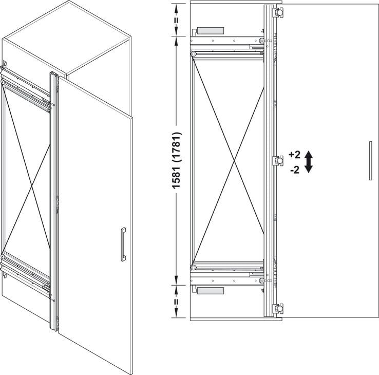 Phụ Kiện Cửa Trượt Finetta Spinfront 30/50 1D Hafele 408.45.022