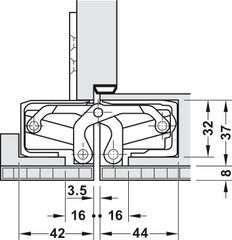 Bản lề âm TE640 3D A8 màu nickel mờ Hafele 924.17.524 ảnh 4