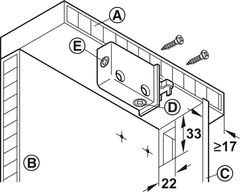 Đế Gắn Tường Lắp Trái Hafele 290.00.701 ảnh 5