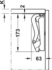 Tay nâng Free space 1.11 C (trắng) Hafele 372.27.701 ảnh 5