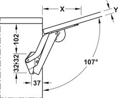 Tay nâng Free space 1.11 C (trắng) Hafele 372.27.701 ảnh 6