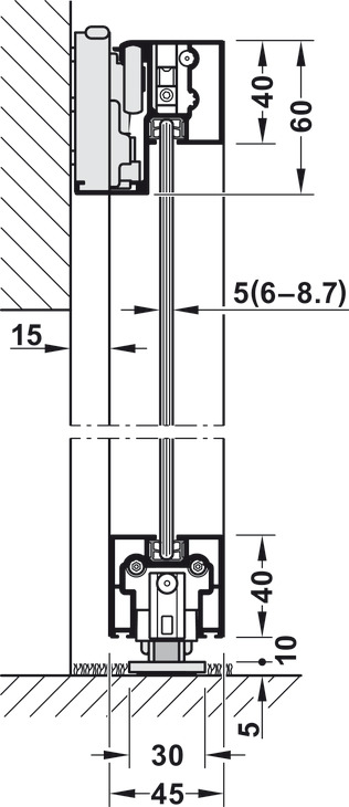 Ray Dưới Cho Sàn Mềm 2200mm Hafele 940.59.802 – ảnh 6