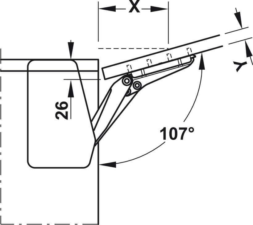 Bộ Tay Nâng Free Flap 1.7 Màu Trắng Hafele 493.05.820 - Lý do nên mua tay nâng Häfele tại Thành Đô Bộ Tay Nâng Free Flap 1.7 Màu Trắng Hafele 493.05.820 - Lý do nên mua tay nâng Häfele tại Thành Đô
