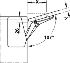 Bộ Tay Nâng Free Flap 1.7 Màu Trắng Hafele 493.05.820 ảnh 5